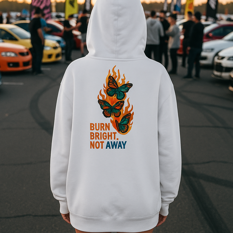 Burn Bright Hoodie, Words On Back Hoodie, Trendy Oversized Hoodie, Aesthetic Hoodie, Perfect Gift For Teen, Tumblr Hoodie, Trendy Sweatshirt, Hoodie With Quote